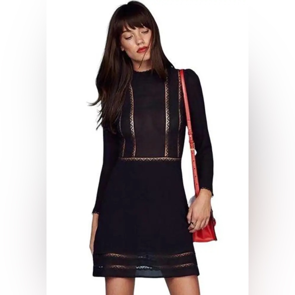 Reformation Womens Mock Neck Mini Dress Long Sleeve (Like New!) size 8